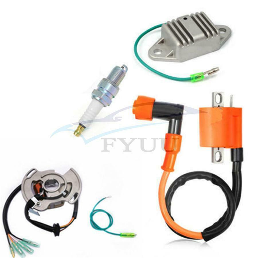 For Yamaha Blaster YFS200 97-01 Ignition Coil Spark Plug Regulator & Stator Kit