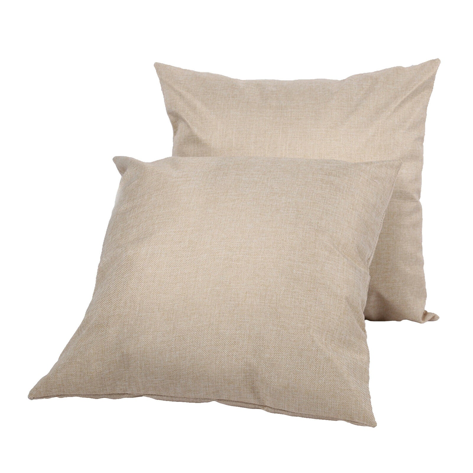 2x 16x16" Linen Sublimation Pillow Cases DIY Sofa with Invisible Zippers