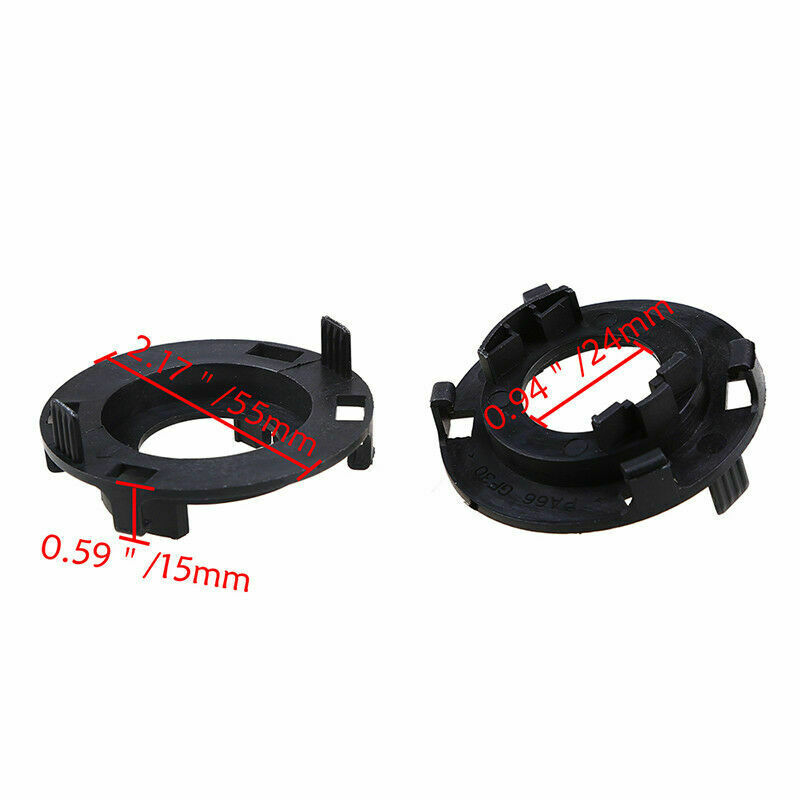 2Pcs H7 LED Headlight Lamp Bulb Base Holder Adapters For Hyundai Kia