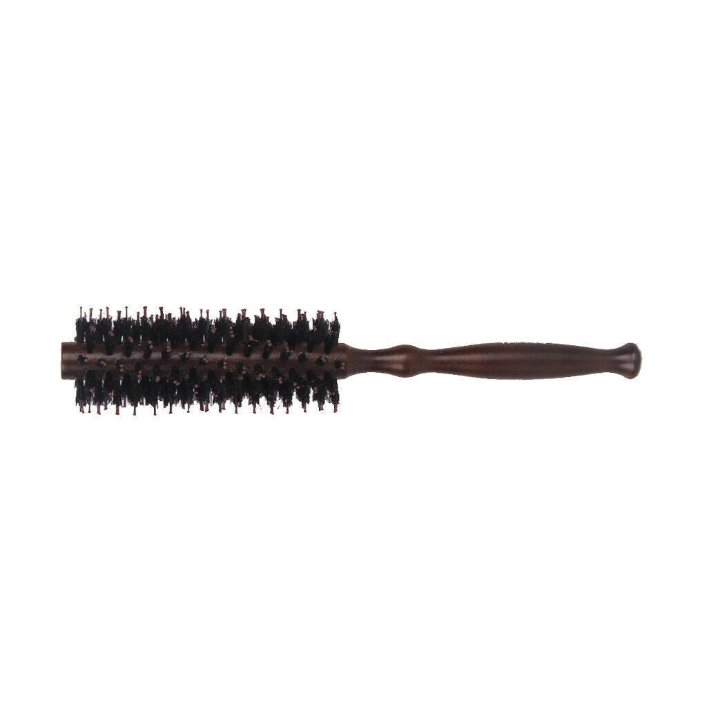 Wooden Handle Salon No Frizz Styling Round Brush Roller Comb for Blow Drying