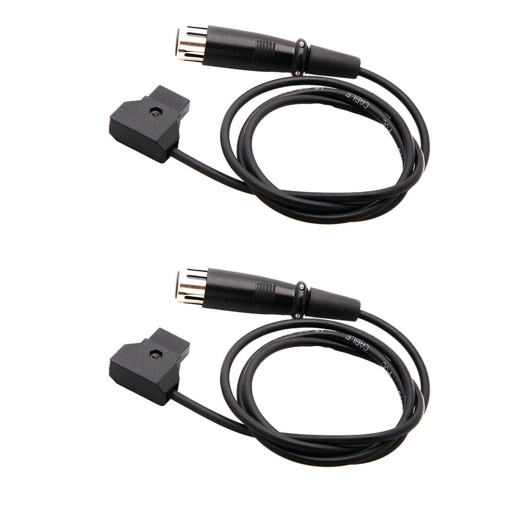2Piece D-Tap Male to Female 4-Pin XLR Cable for Power Supply Battery 1Meter