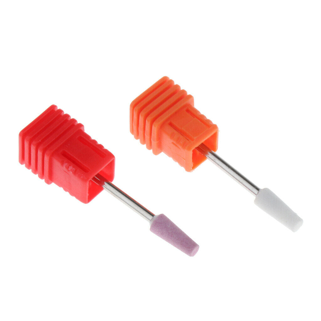 2x Diamond Nail Art Drill Bit Set Acrylic UV Gel Grinding Head Manicure Bits