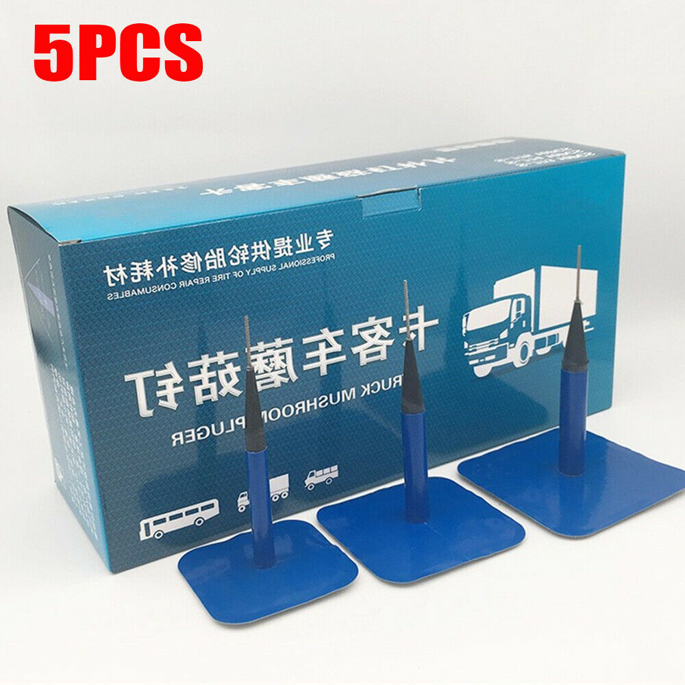 5x Car Tyre Plug Patch Tyre Puncture Repair Wired Patch Mushroom 12MM Universal