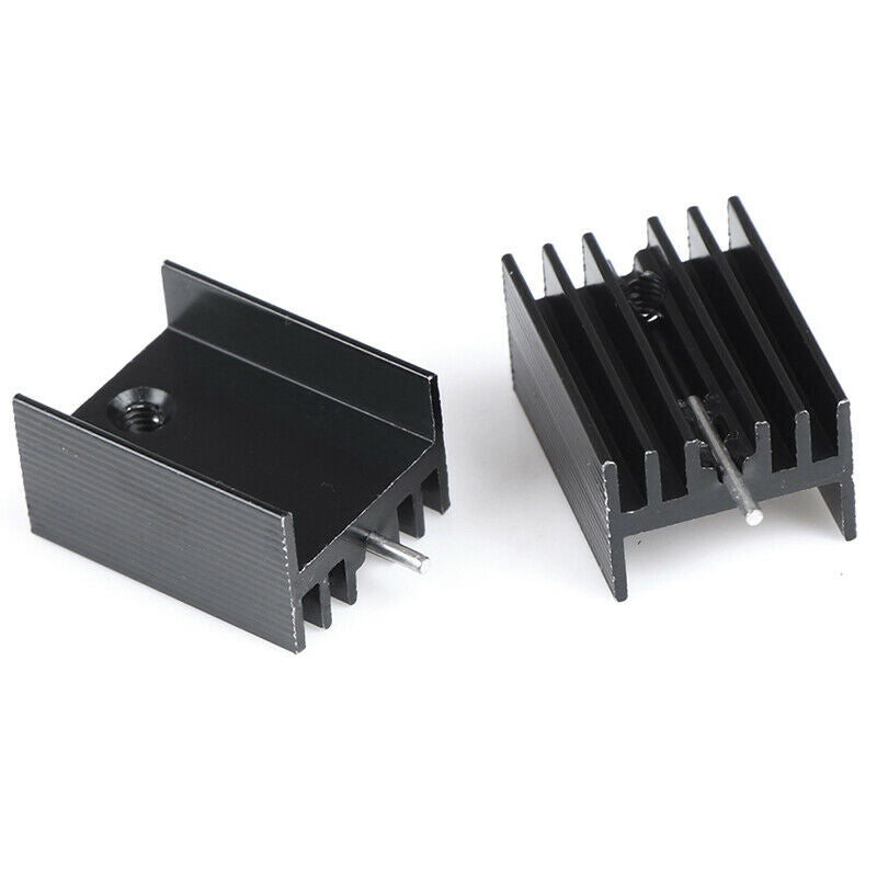10Pcs 20x15x11mm Black Aluminum Heat Sink for TO-220 TrioDD