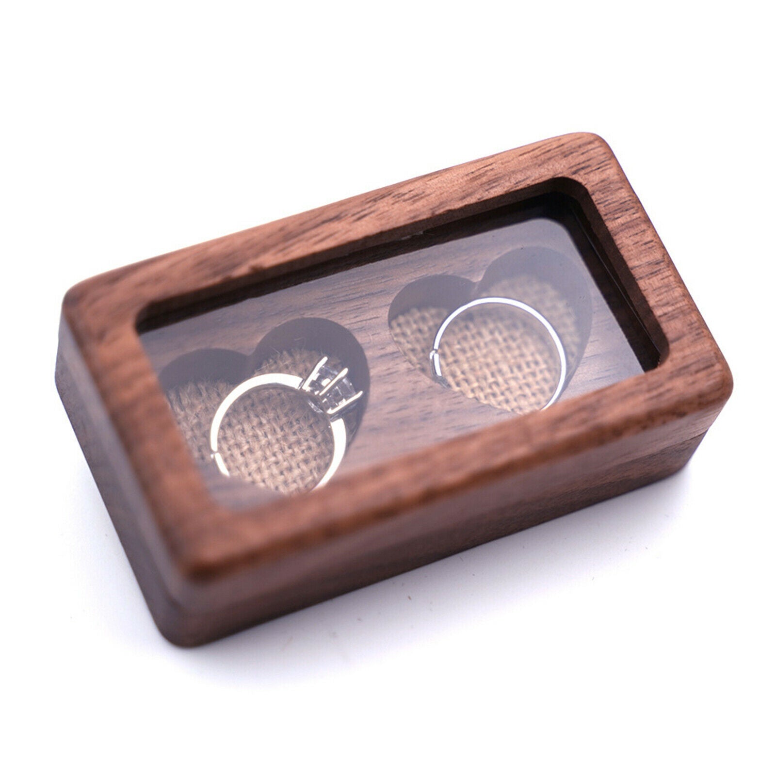 Wood Jewelry Box Display Case for Necklace Rings Gift for Girls or Women