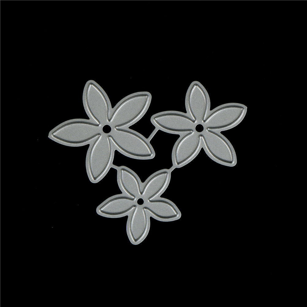 3Pcs Small Flower Design Metal Cutting Die For DIY Scrapbooking Album Pap.l8