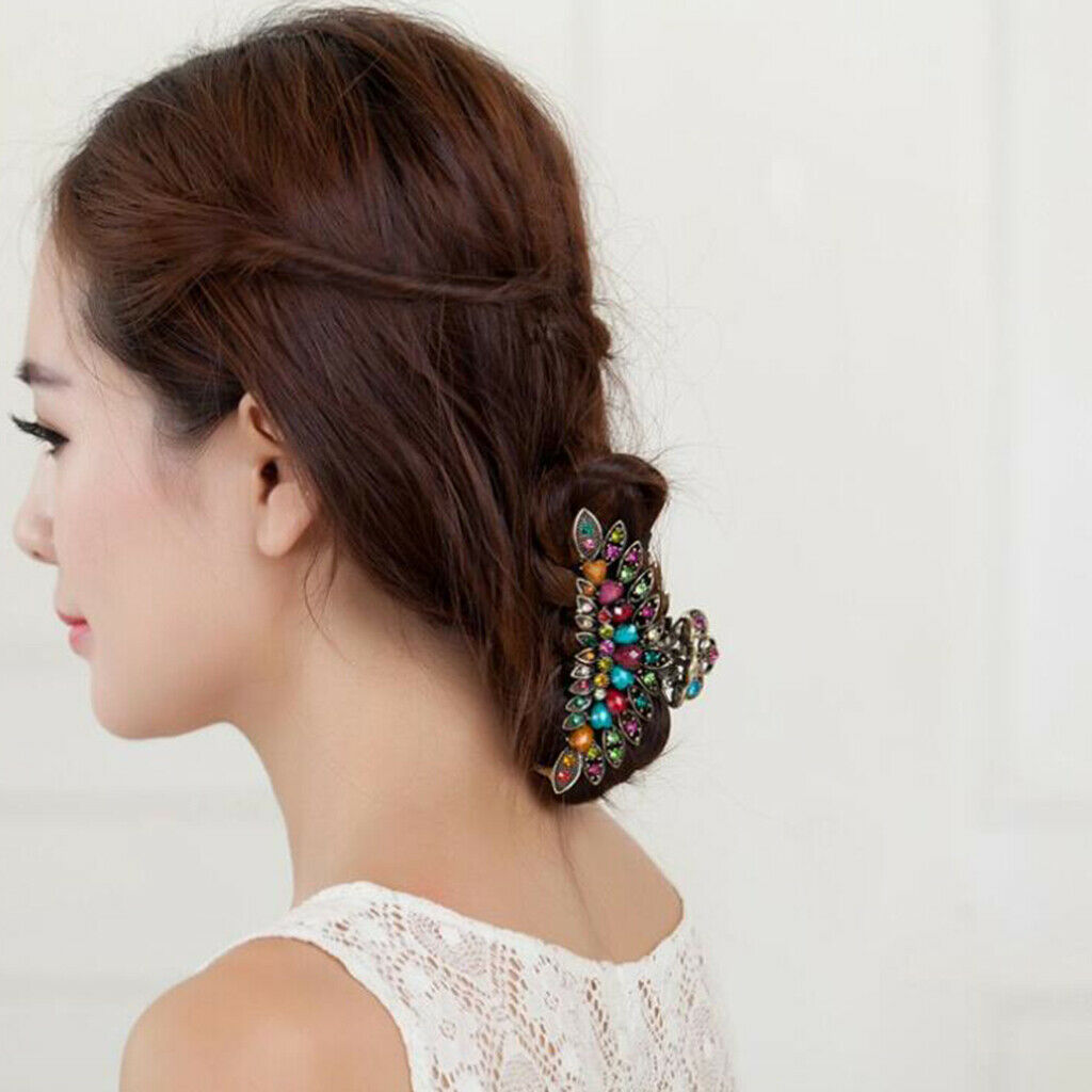 Large Turquoise Hair Claw Jaw Pins Barrette Hair Updo Grip Hair Jewelry
