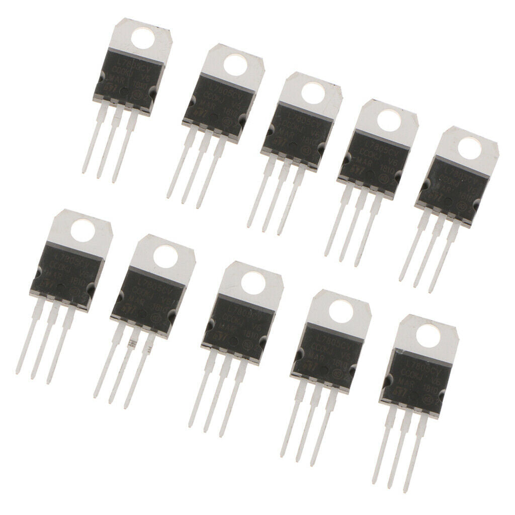 10 PCS L7805CV L7805 LM7805 TO-220 3 Position Voltage Regulator Transistor