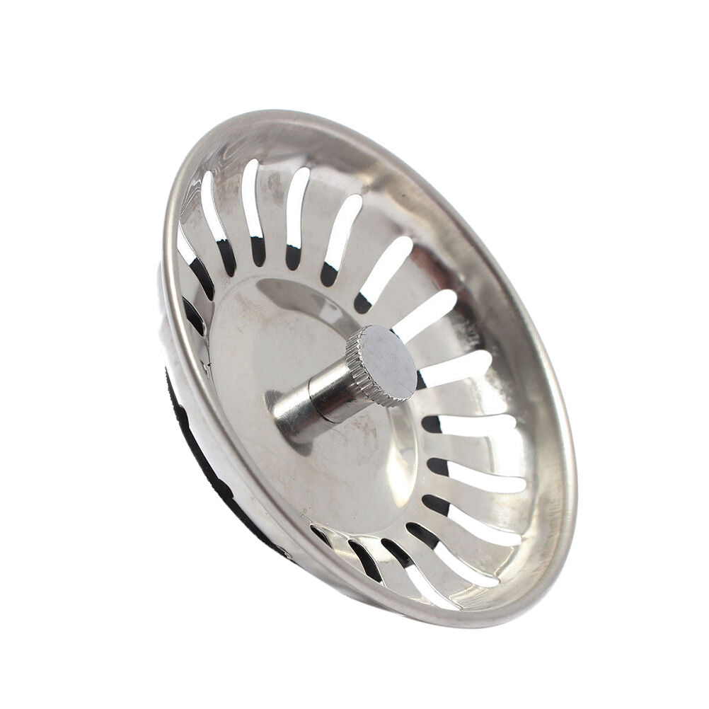 Stainless Steel Home Kitchen Sink Drain Stopper Basket Strainer Waste Plu.l8