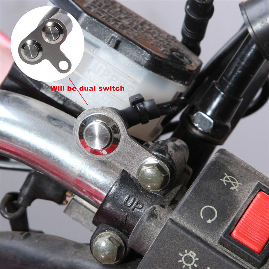 Dual Button Self-Lock &Instantaneous Switch for Lights, Horn, Engine Kill Start