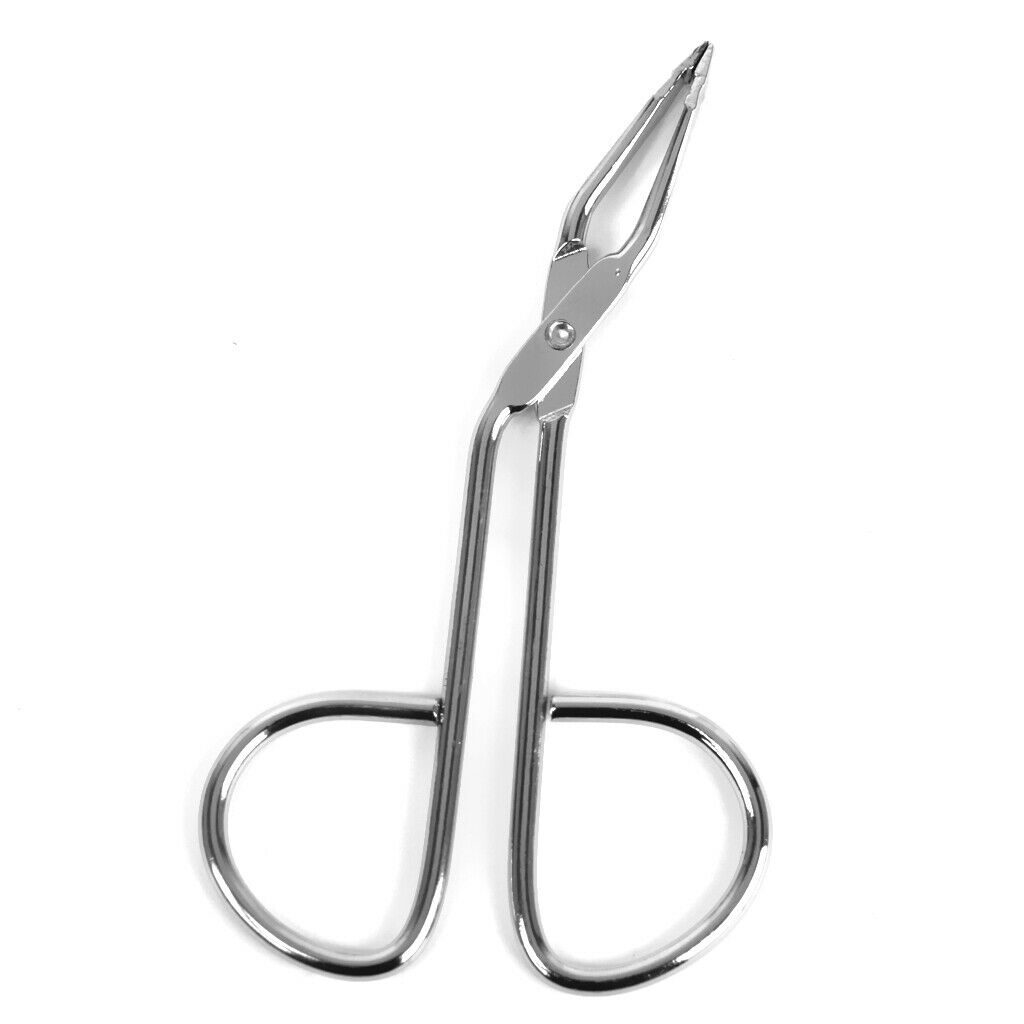 2pcs Eyebrow Scissors Shaped Tweezers with Curved Tips and Handles for Facial