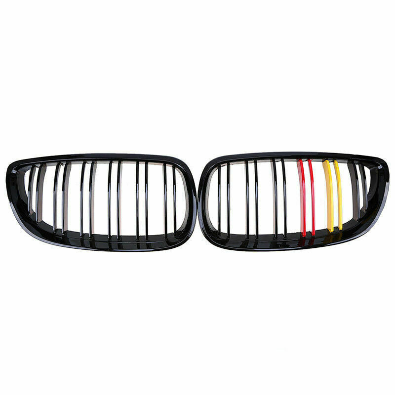 Double Line Front Kidney Grilles Grills Fit 3-Series M3 E90 E92 E93 2008-2013 12