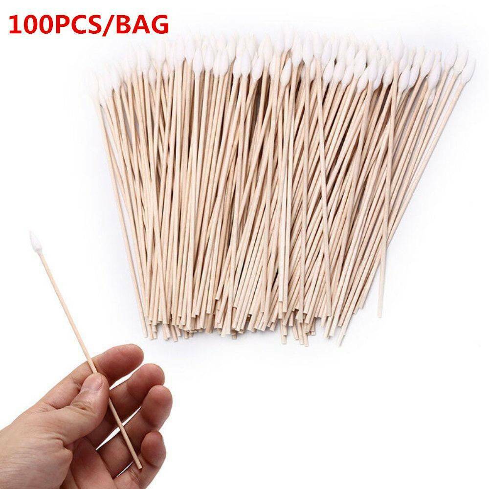 Lots 100X 6 Inch Gun Cleaning Cotton Swabs,Large Tapered Swabs Gun Clean Brush