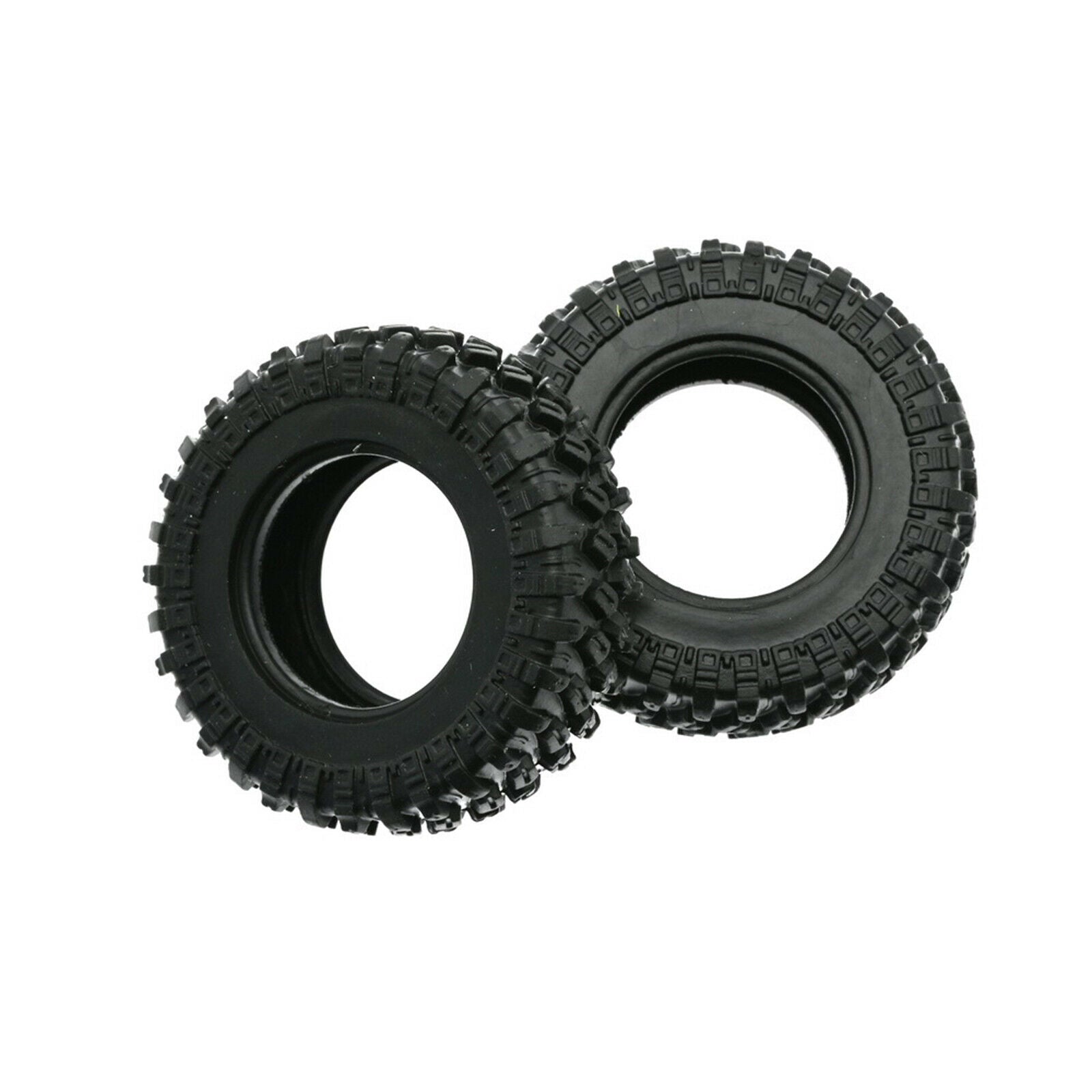 4Pieces RC Rubber Tires Set for Axial SCX24 AXI90081 Crawler Car Buggy