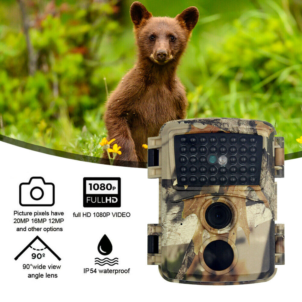 Mini Trail Camera 12MP HD Infrared Hunting Game Camera with Night Vision HQ LIN