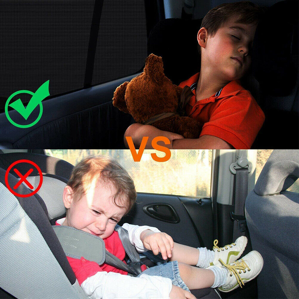 2pcs UV Protection Car Front Rear Side Window Sun Shade Anti-mosquito Net Cover