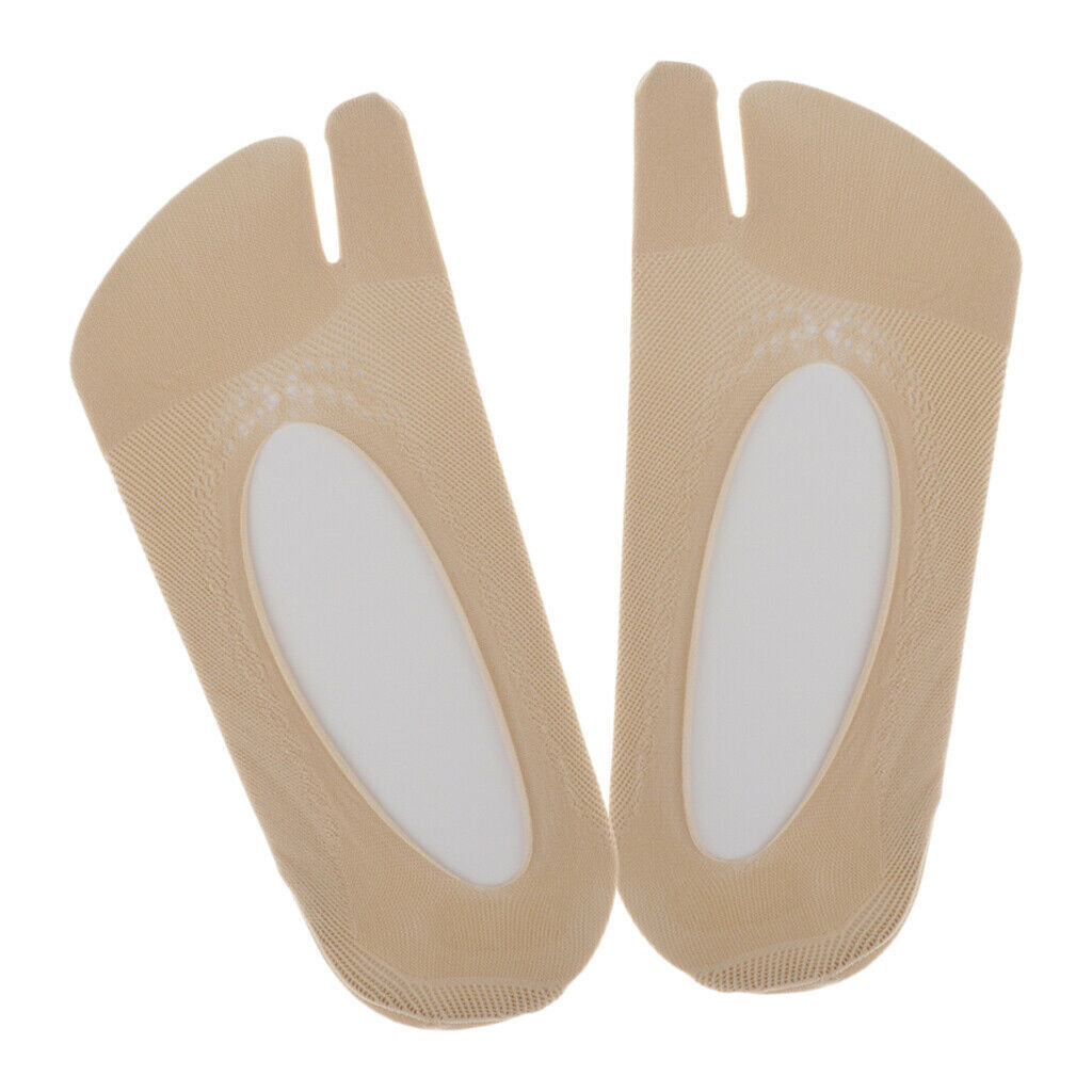 1 Pair 2-Finger Low Cut Boat Socks for Summer Slippers, Casual Flip Flops