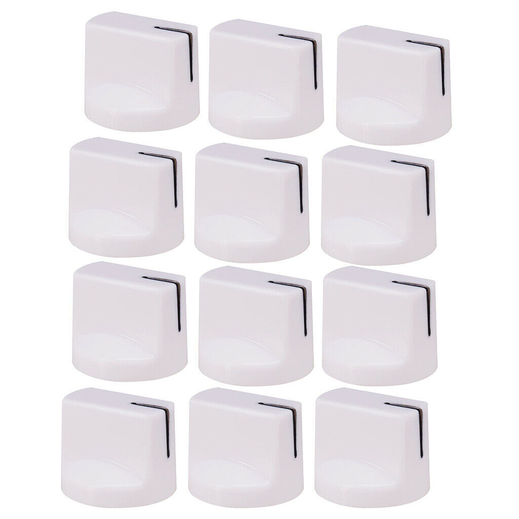 12 Pcs Guitar Speed Control Top Hat Knobs for Electric Guitar White