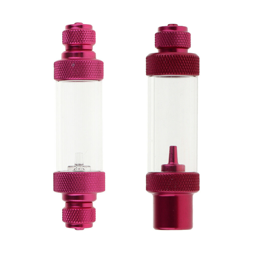 Aquarium Aluminum Bubble Counter with Check Valve for Co2 Diffuser Double Head