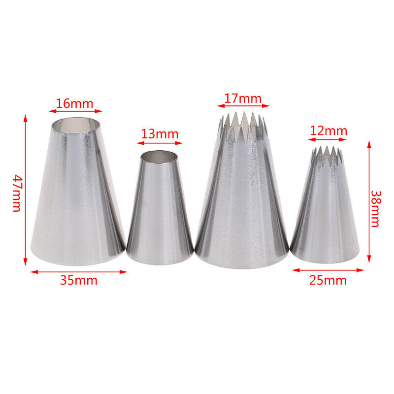 4PCs Cookies Mold Tube Icing Piping Nozzles For Decrating Cakes Dessert D.l8