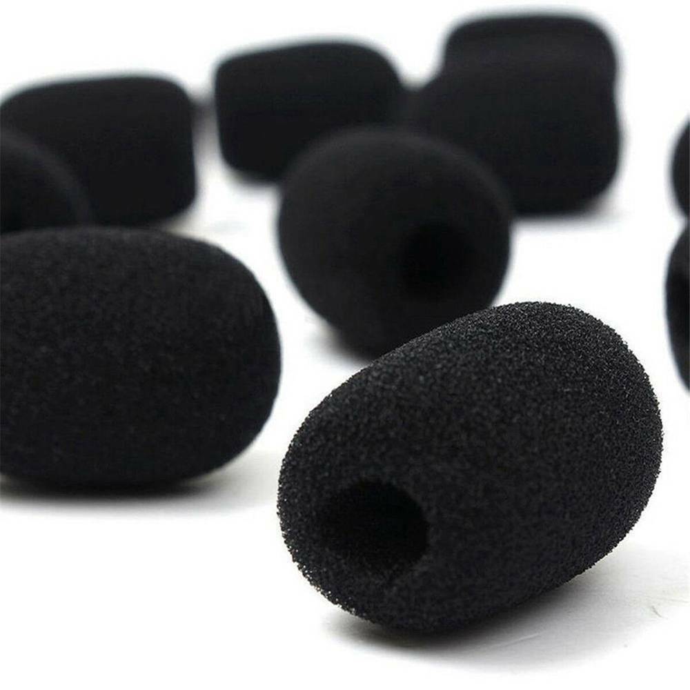10Pc/Lot Mini Microphone Headset Windscreen Sponge Foam Mic Covers AU