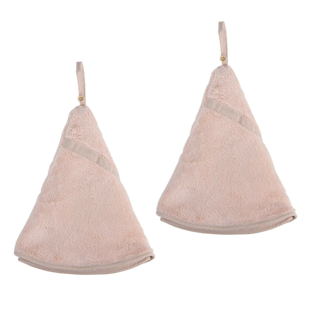 2pcs Luxury Bathroom Wipe Towels Skin-friendly Highly Absorbent Dia. 50cm