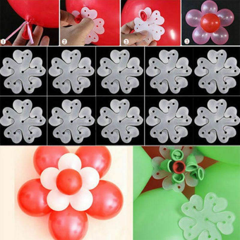 5pcs Balloon Plum Flower Clip Tie Party Birthday Wedding Balloon Decoration Gift
