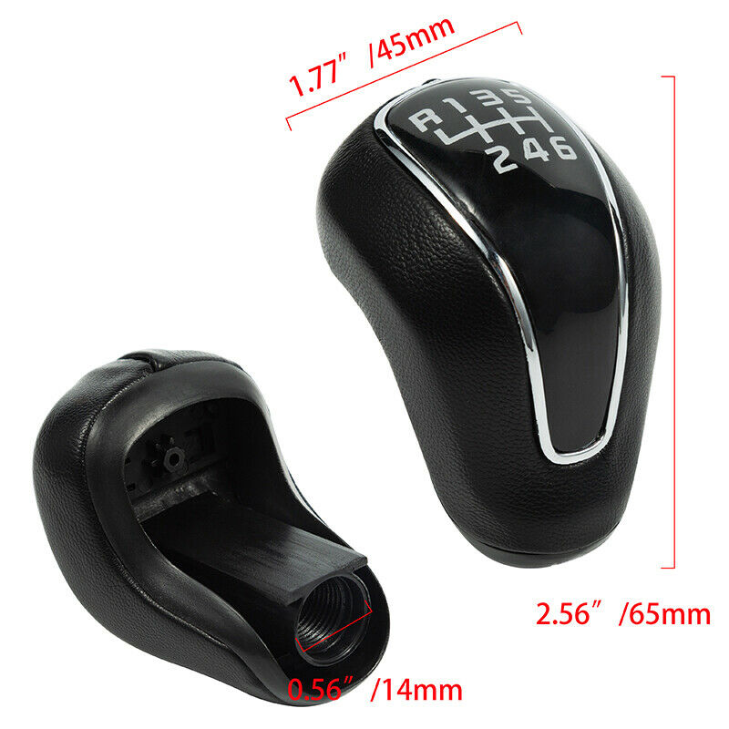 For KIA K3 Forte Cerato 2012-2016 6-Speed Leather Manual Gear Shift Knob Handle