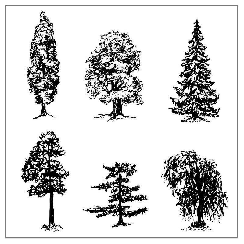 Lush Trees DIY Silicone Clear Stamp Seal Scrapbook Embossing Album Decor