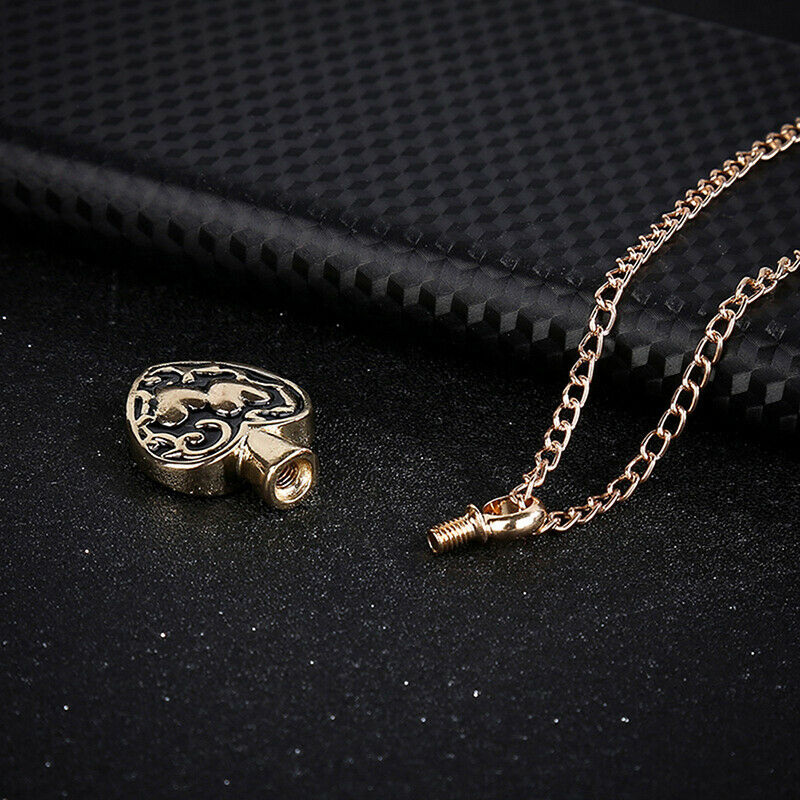 Stainless Steel Heart Urn Pendant Cremation Ashes Memory NecklaceJ gmO NL