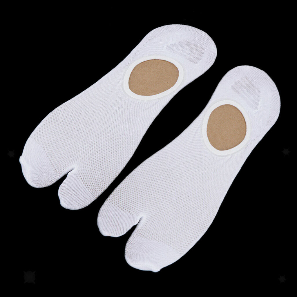 4 Pairs Stretchy Cotton 2 Toe Socks Tabi Socks Hallux Valgus Corrector