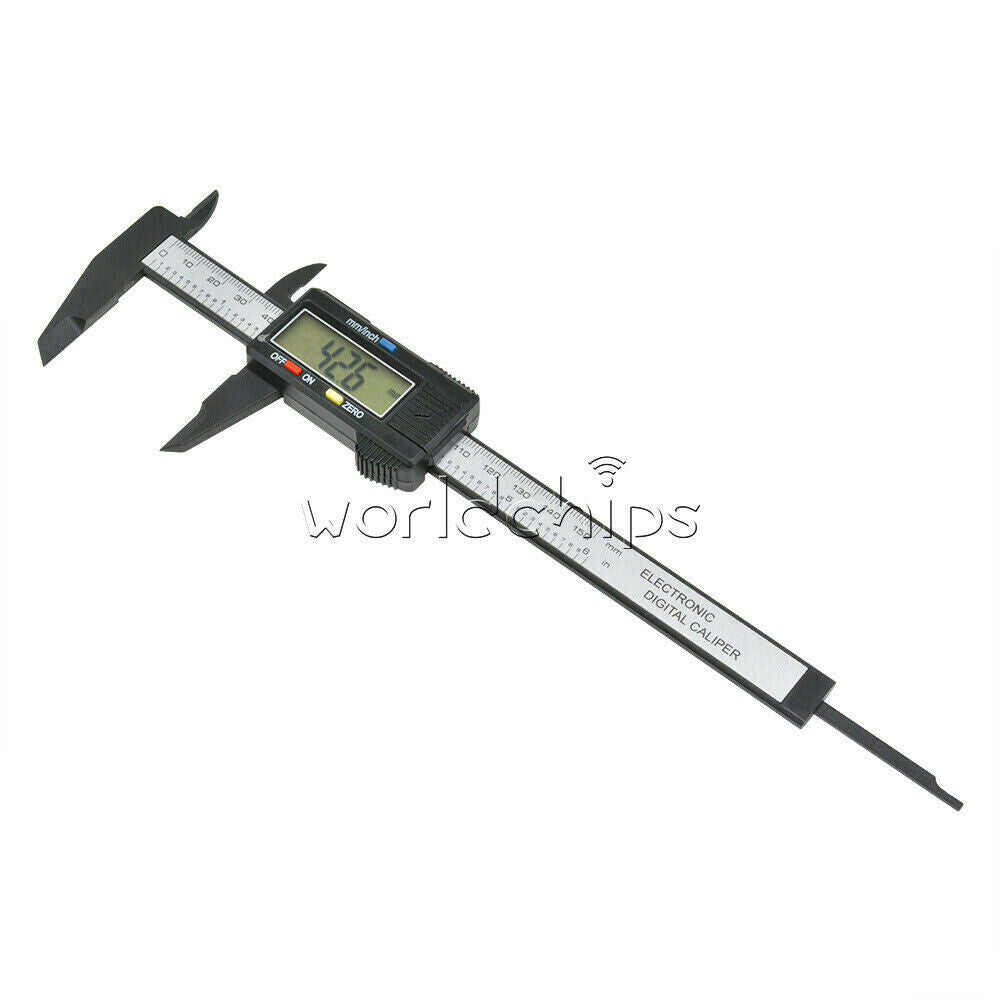 150MM 6inch LCD Digital Electronic Carbon Fiber Vernier Caliper Gauge Micrometer