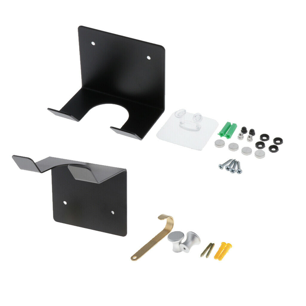 Home Hair Dryer Stand Rack Hair Blower Hanger Holder w/ Plug Hook with Hook