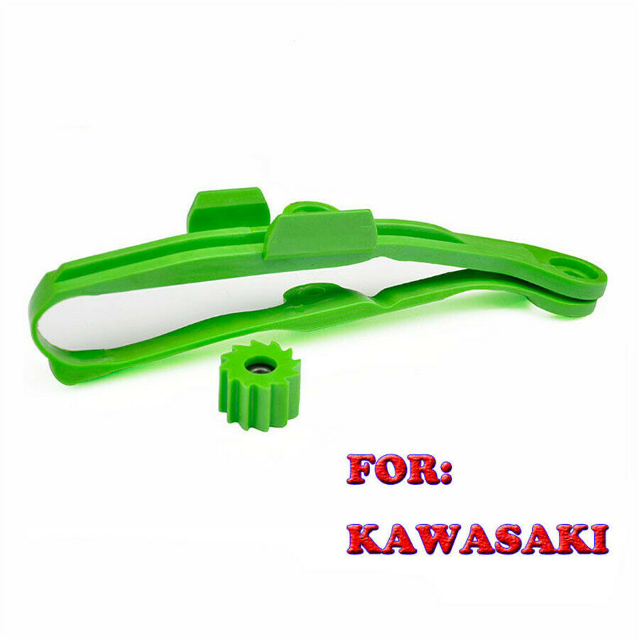 Green Chain Slider with Lower Roller For Kawasaki KXF250 KX450F KXF450 2009-2016