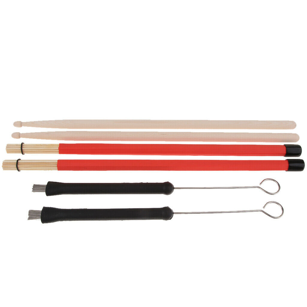 1 Pair Drum Sticks Drum Brushes Set with Storage Bag Size_1