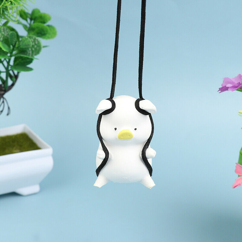 Car Pendant Cute Anime Little Pig Swing Auto Rearview Mirror Hanging Orname TL