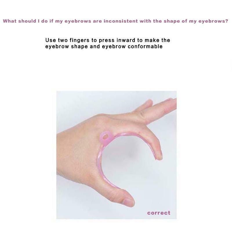 8 Styles Eyebrow Stencils with Handle Template Ruler Makeup DIY Shaping Tools