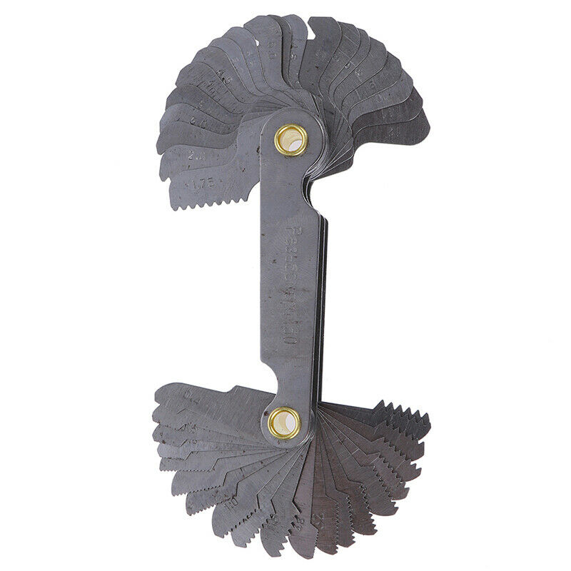 40XThread Measuring Gage 60 Degree Whitworth Metric Screw Thread Pitch Gauge SJ