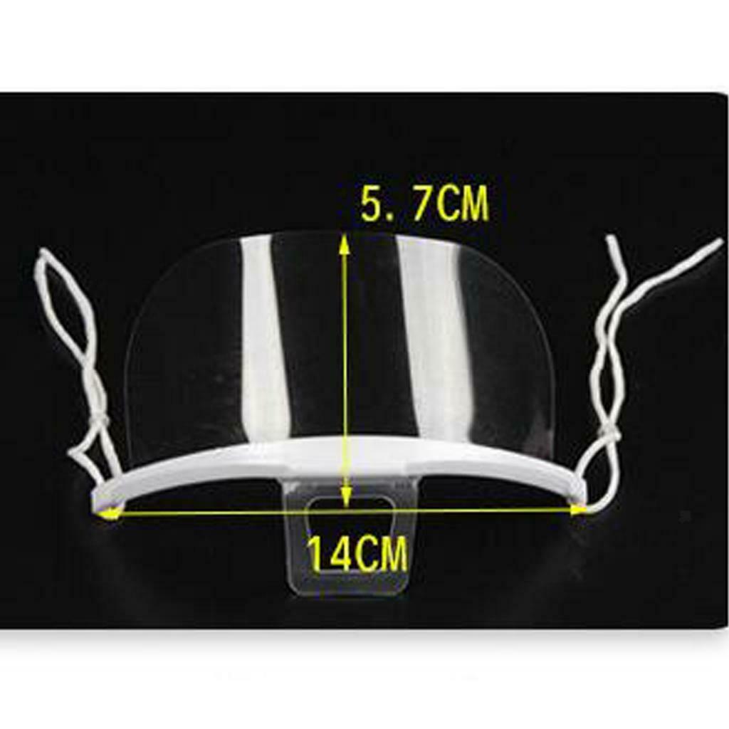 45Pcs Clear Plastic Safety Mouth Shield Cover Guard Anti-fog Hotel Protector