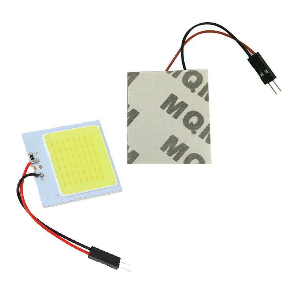 5-Pack 48 SMD COB White Panel LED T10 Car Interior Panel Light Dome Lamp Bulb