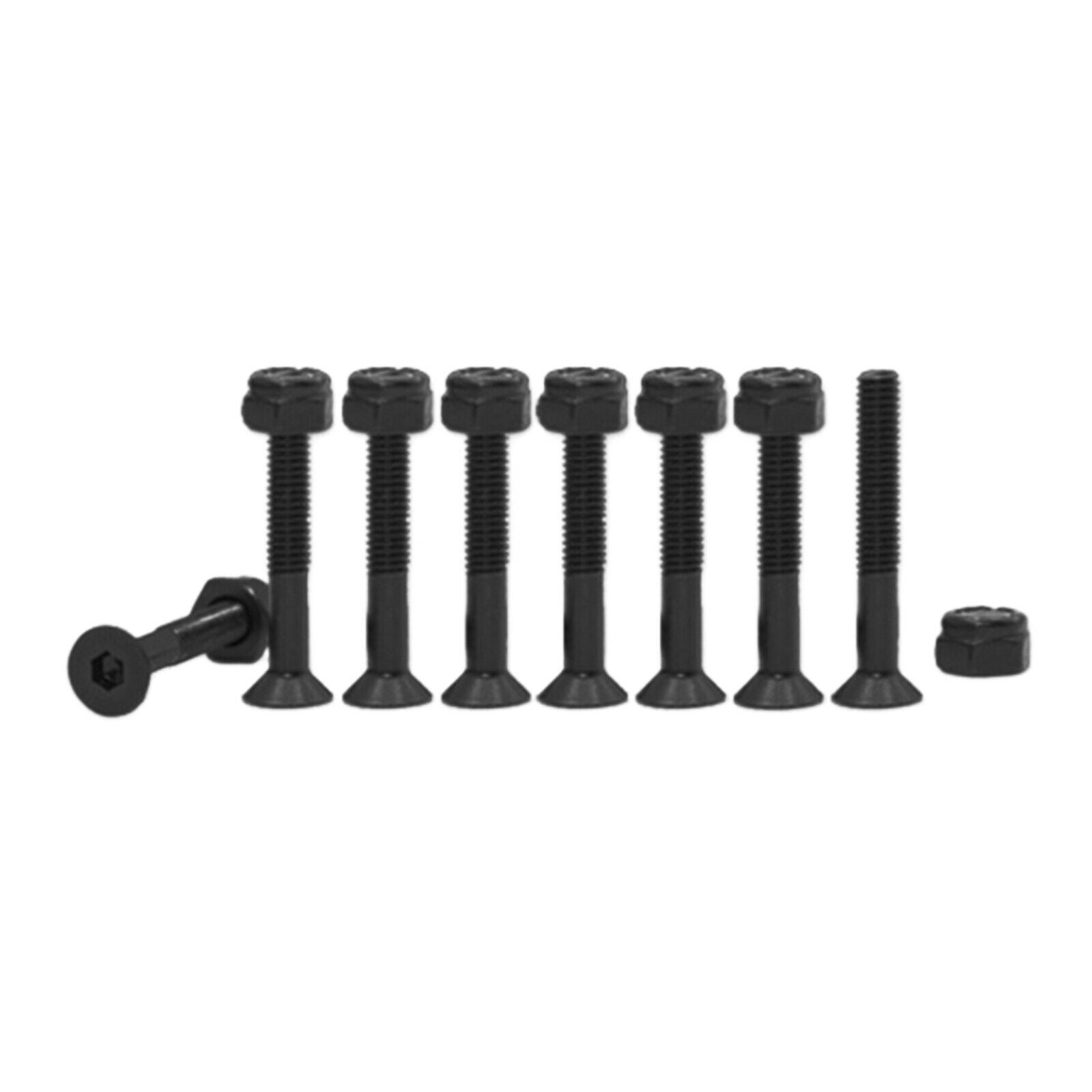 8pcs Replacement Longboard Skateboard Hardware Screws Mounting Black Acce 35mm