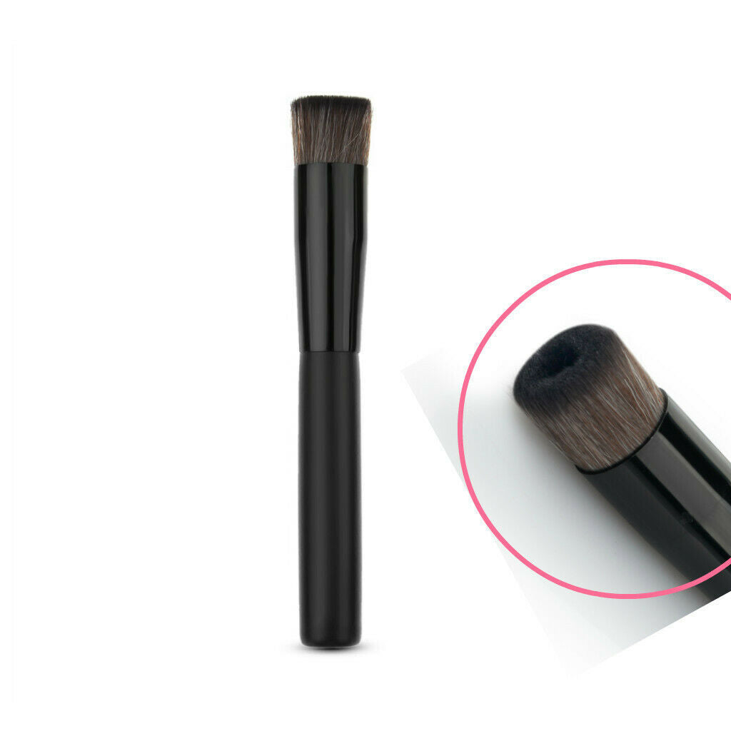 Professional Face Liquid Foundation Blend Brush Flat Concave Makeup Tool