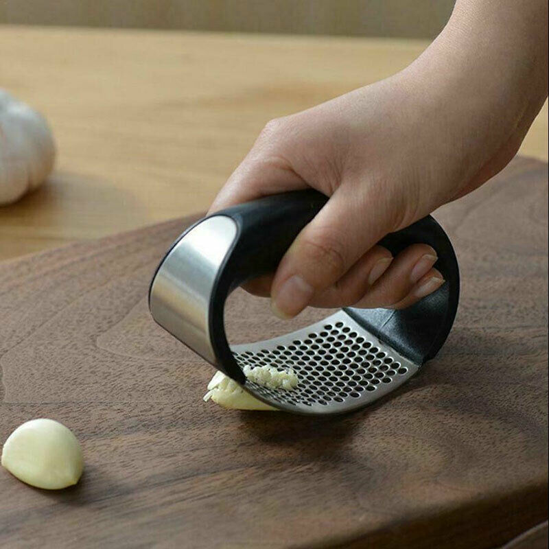 Stainless Steel Manual Garlic Press Crusher Squeezer Masher Kitchen-To.l8