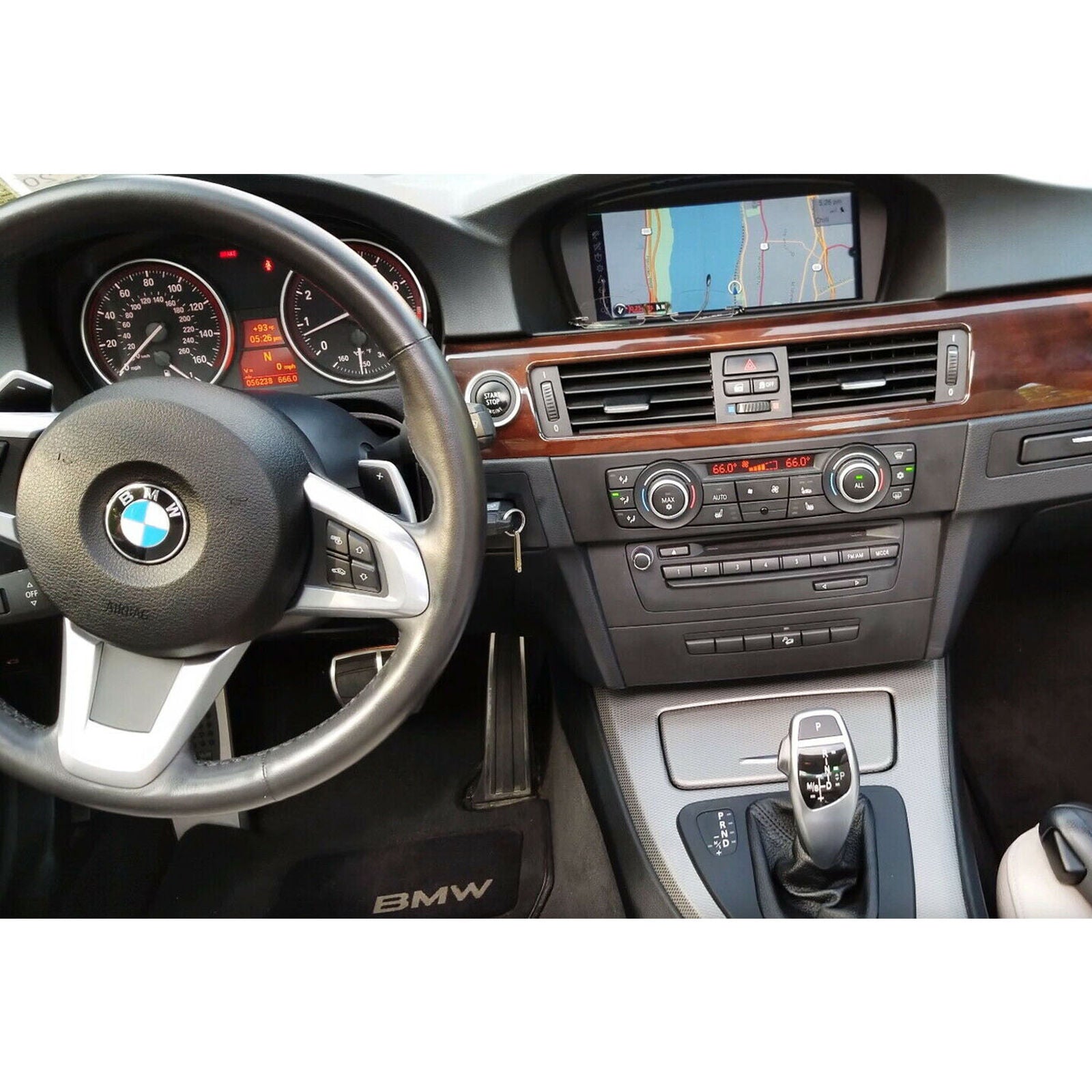 F30 Style LED Illuminated Shift Knob Gear Selector Upgrade For BMW E90 E92 E93