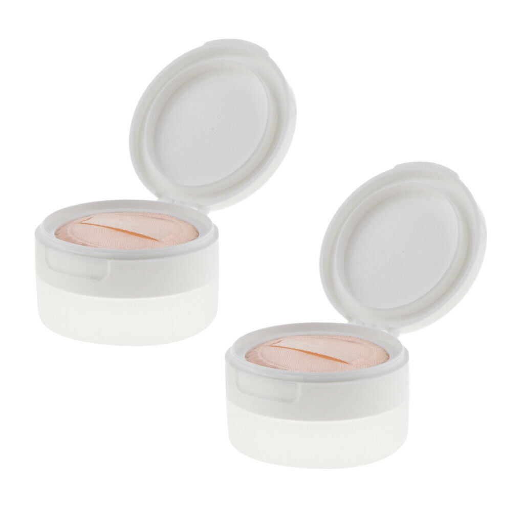 2Pcs 50g Empty Loose Powder Jar Bottle Container/Make Up Sifter Bottles