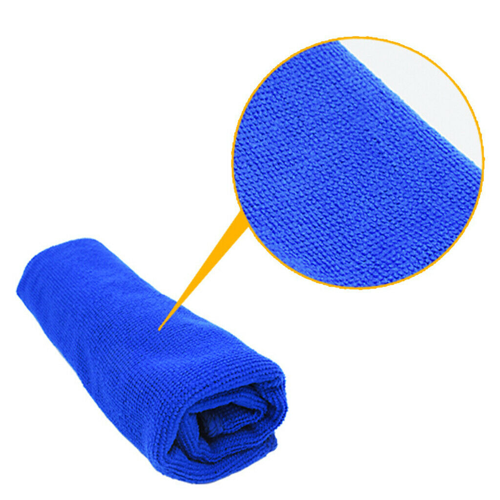 3X Blue Car Cleaning Towel Microfiber Auto Detailing Towel