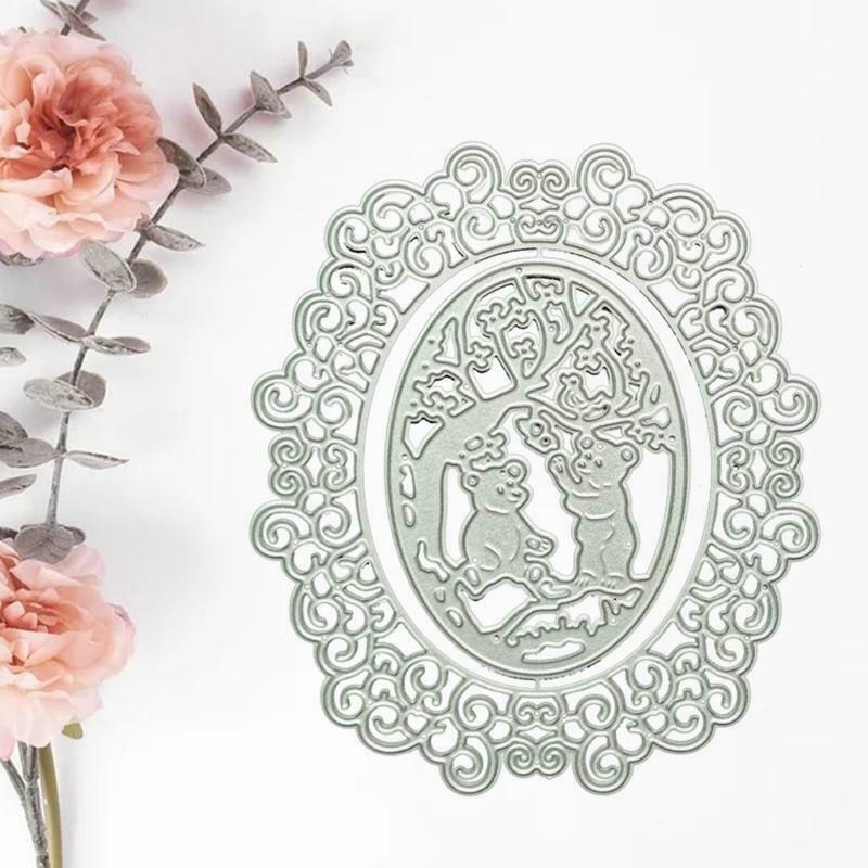 Bear Tree Metal Cutting Dies Stencil DIY Scrapbooking Album Paper Card Template