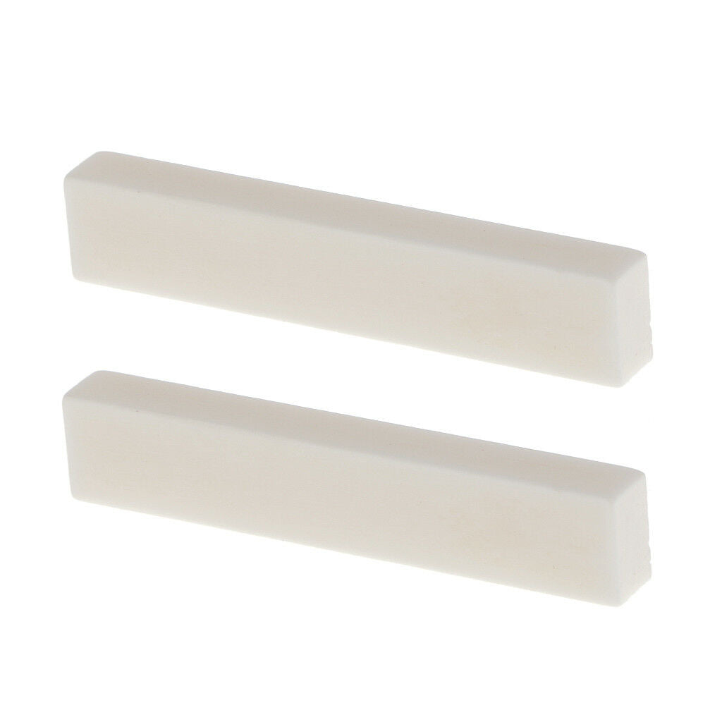 2pcs 52mm Cattle Bone Blank Unslotted Guitar Nuts for Handmade Guitar DIY