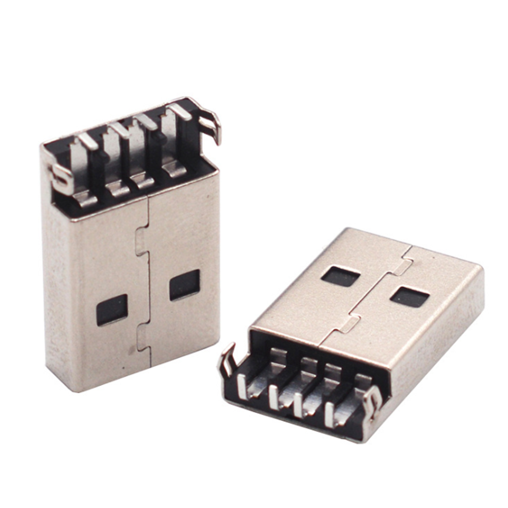 10Pcs A Type 4Pin USB 2.0 Male Plug SMT Connector For Data Transmission Charging
