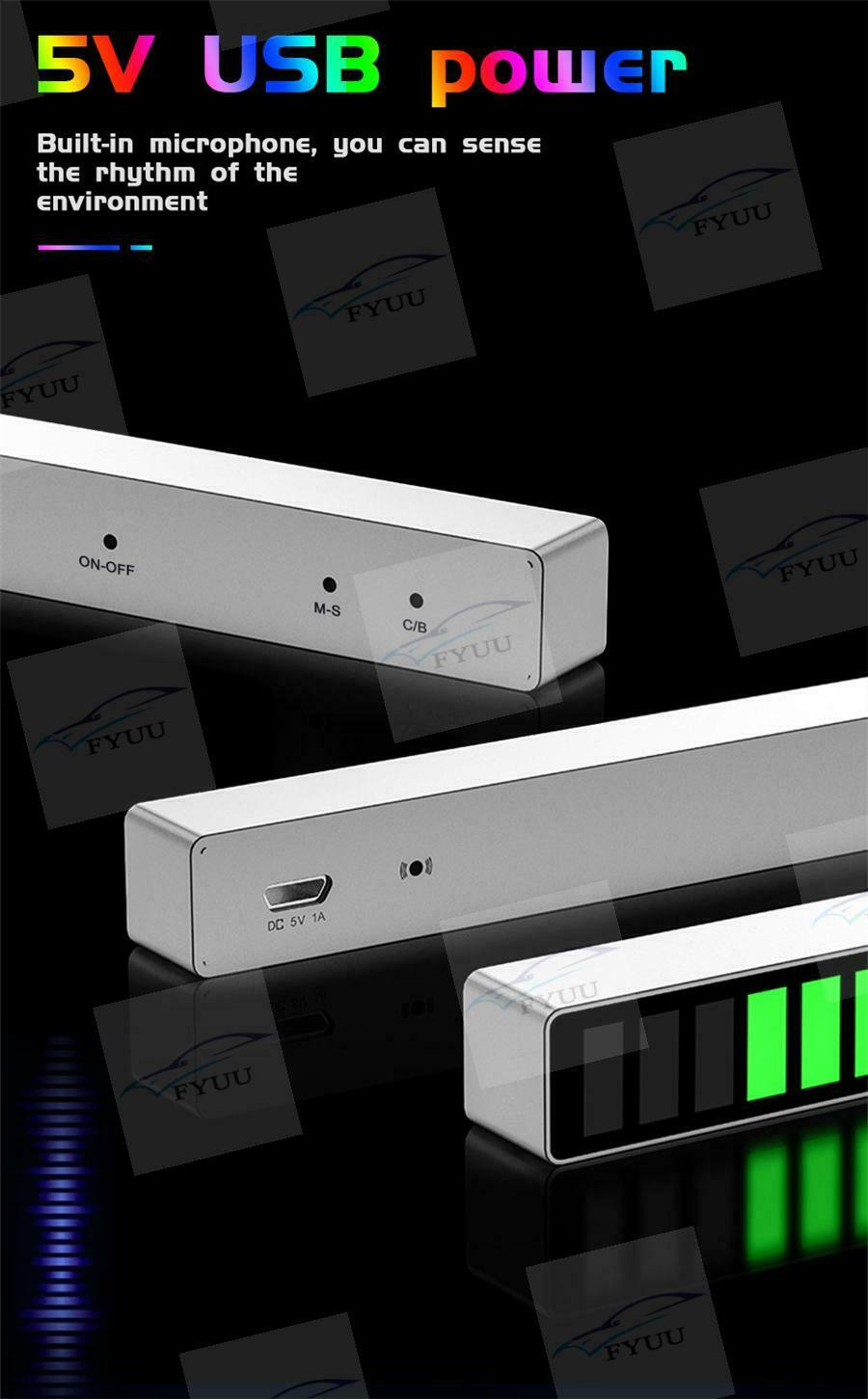 Car Sound Control RGB Voice-Activated Music Rhythm Ambient Light with 32 LED